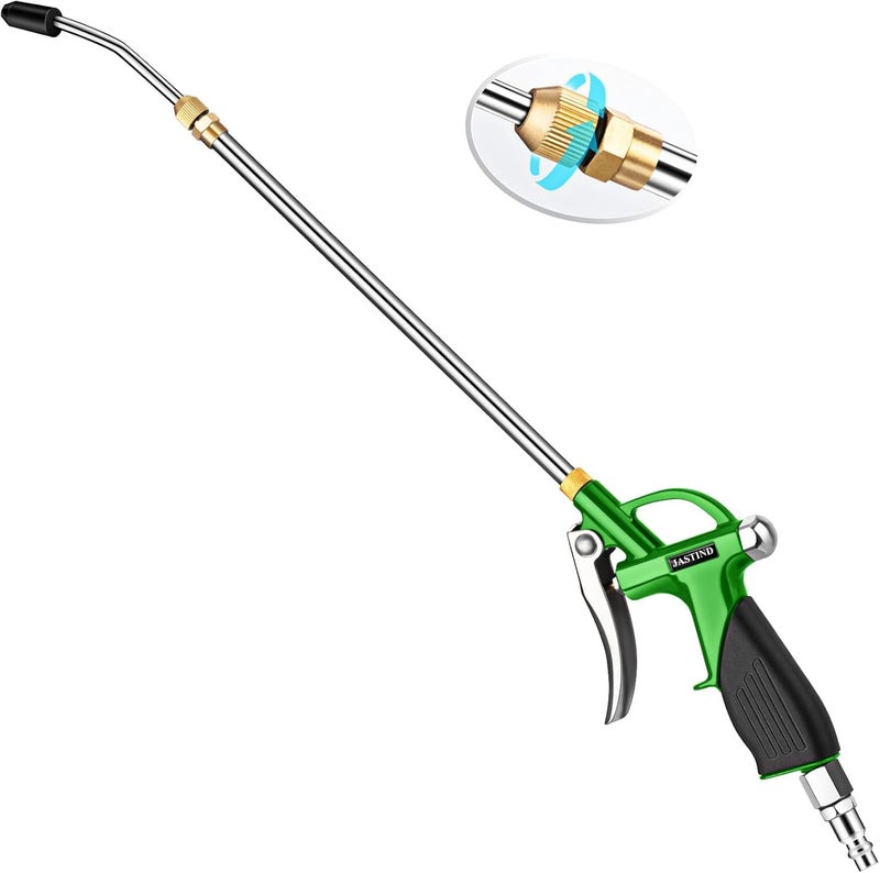 JASTIND 19-28 Inch Extension Long Air Nozzle Blow Gun, High Pressure Air Blower Gun with Rubber Grip & Quick Plug, Heavy Duty Industrial Air Blow Gun Pneumatic Tool for Air Compressor Attachments - Image 1
